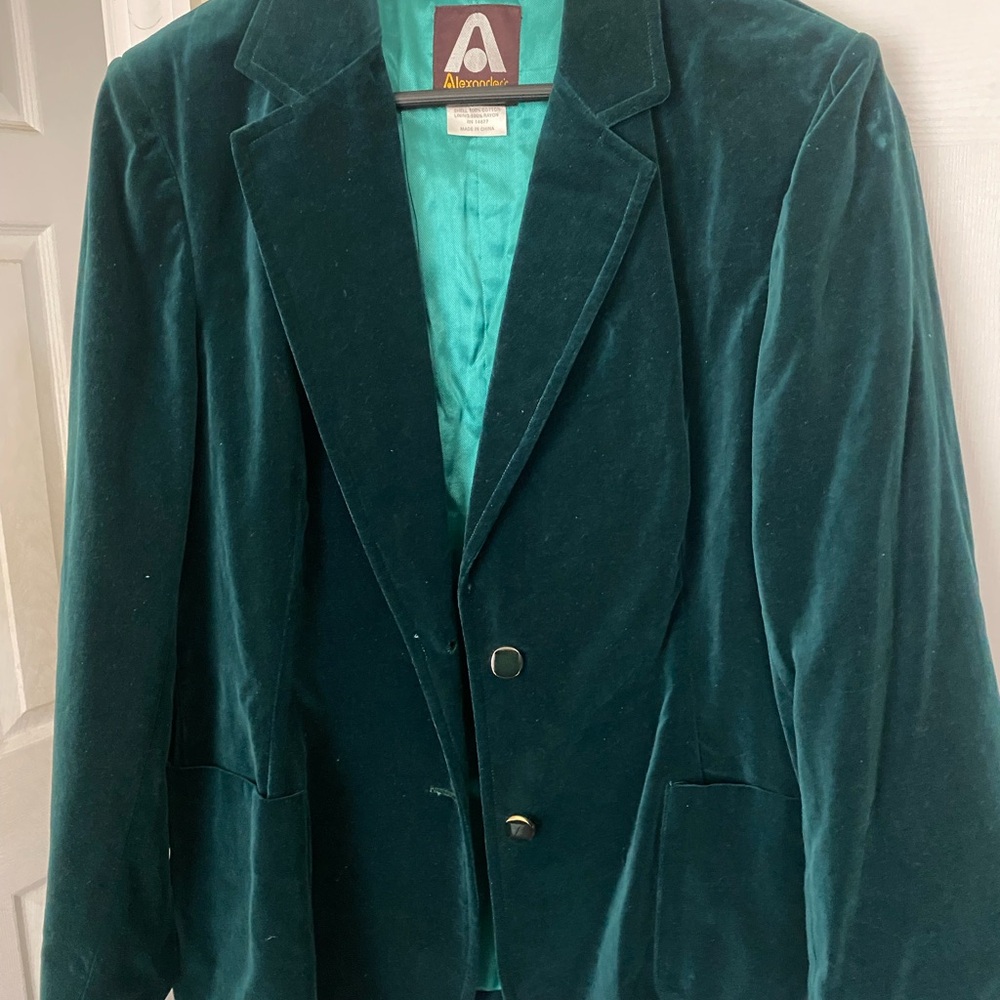 Alexander cotton blazer Sz L green